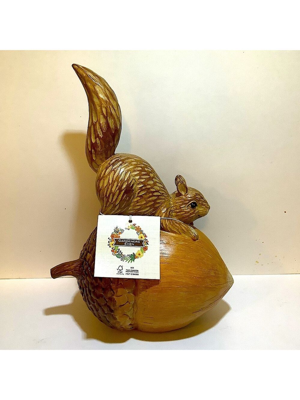 Gardener’s Eden Squirrel On Acorn Decor New